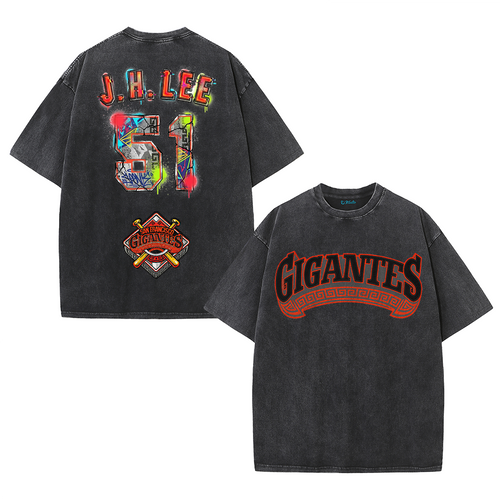 Graffiti Number Graphic Washed T-Shirt – Double-Sided Vintage Streetwear Cotton Tee