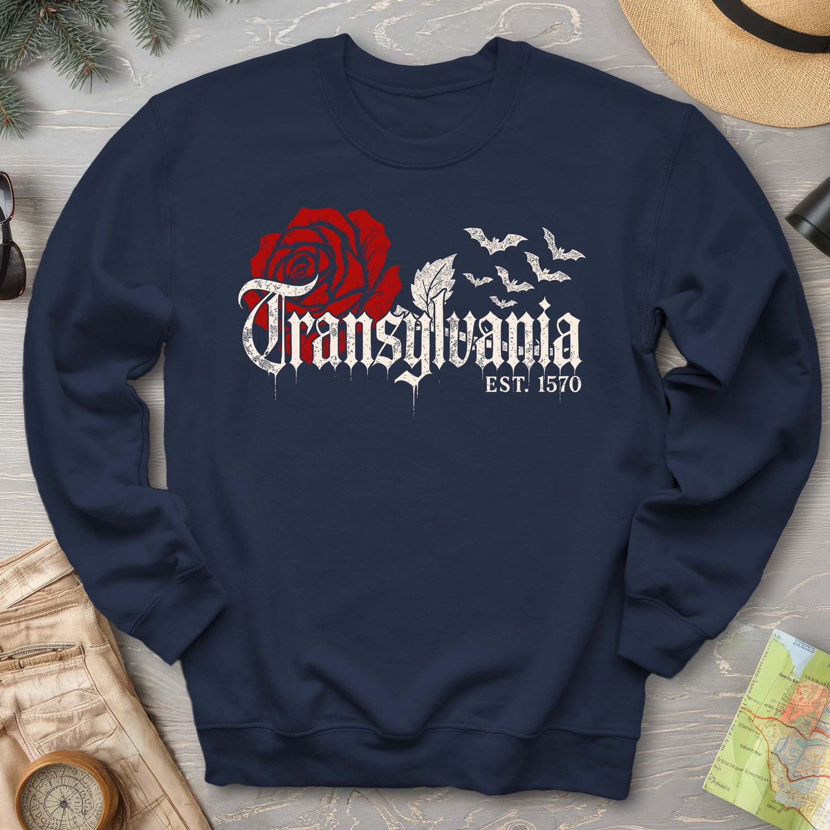 Transylvania Gothic Rose Sweatshirt