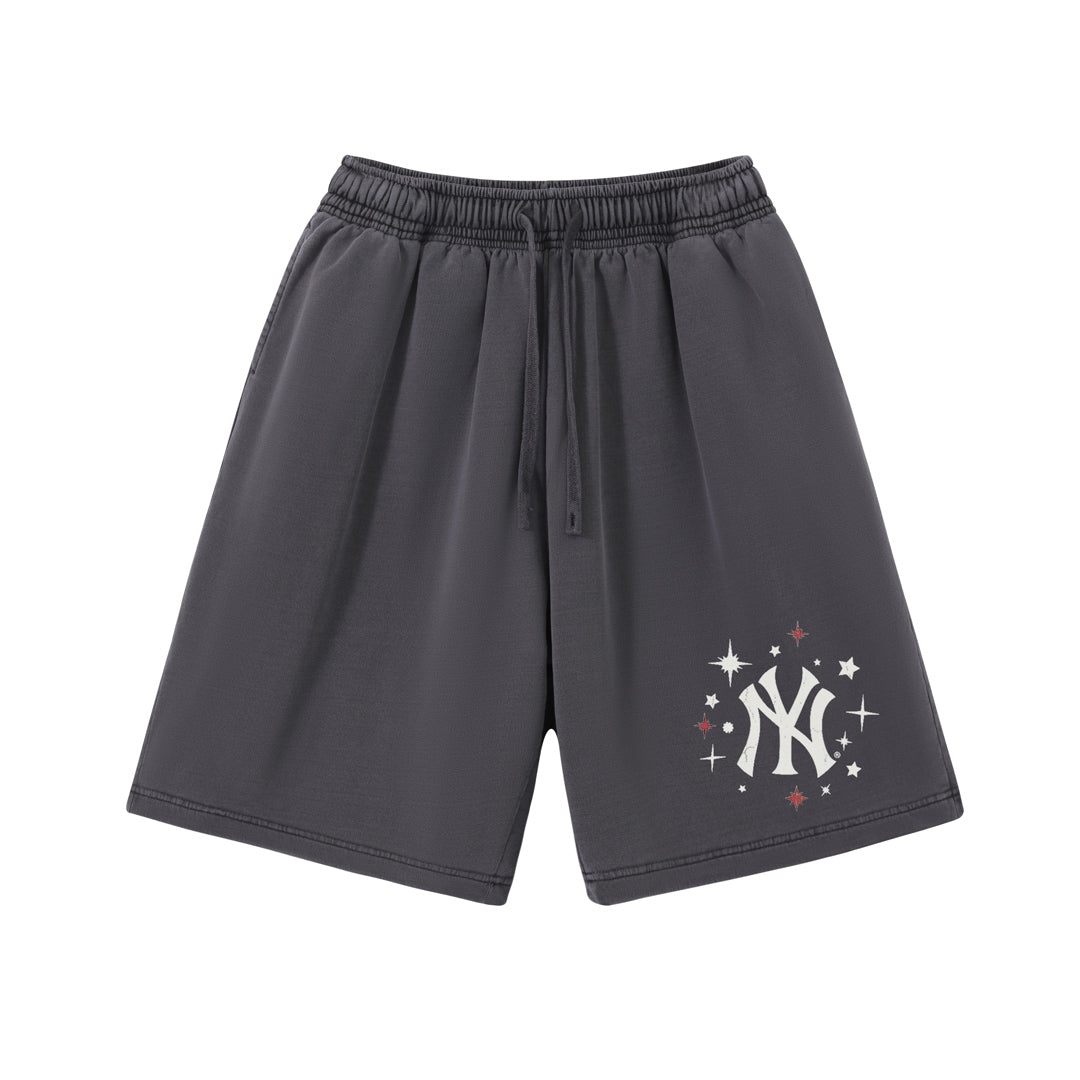 New York Night Star Graphic Athletic Shorts