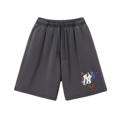 New York Floral Bird Graphic Shorts