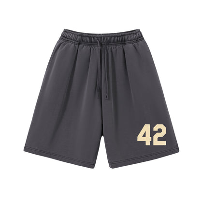 Classic 42 Number Print Casual Street Shorts