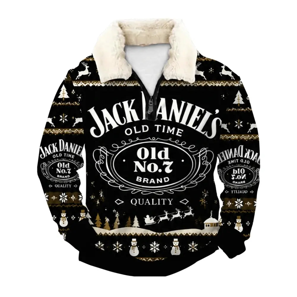Dark Whiskey Ugly Quarter Zip Sweatshirt & Sweatpant Set