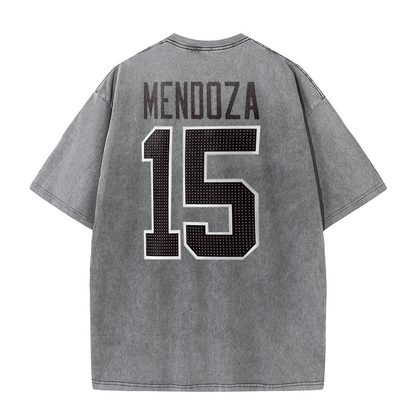 Vegas Vintage Washed Player Style Graphic T-Shirt