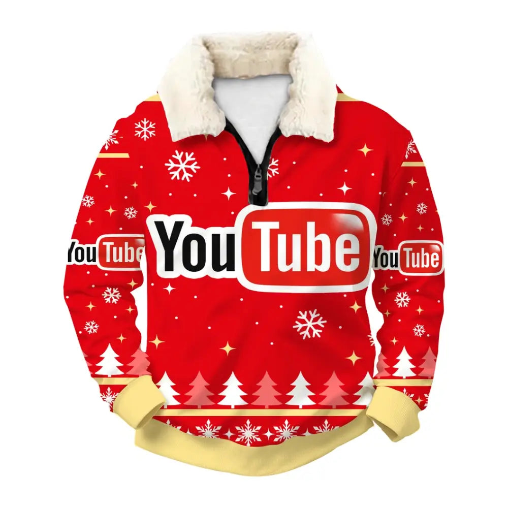 Digital Christmas Ugly Quarter Zip Sweatshirt & Sweatpant Set