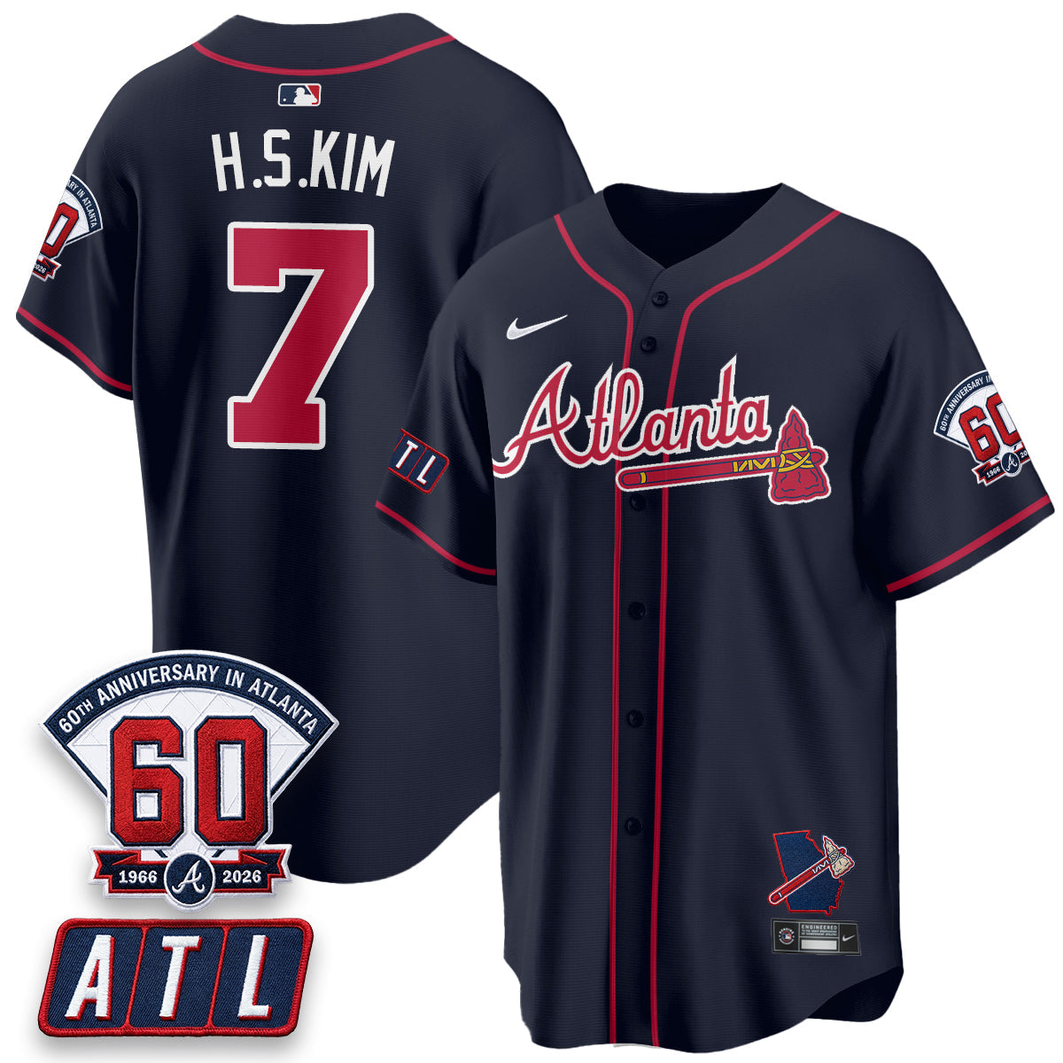 ATL 2026 60th Anniversary Baseball Jersey – Vapor Limited All Stitched
