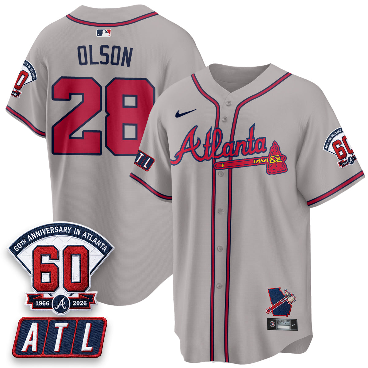 ATL 2026 60th Anniversary Baseball Jersey – Vapor Limited All Stitched