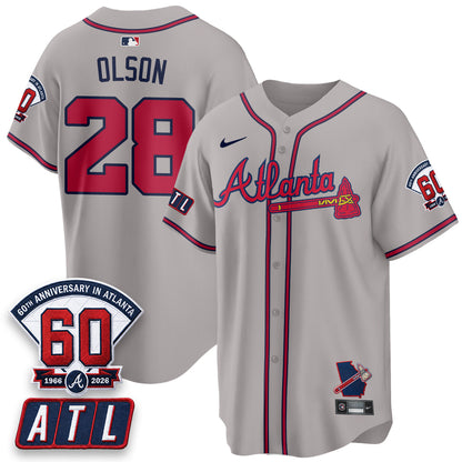 ATL 2026 60th Anniversary Baseball Jersey – Vapor Limited All Stitched
