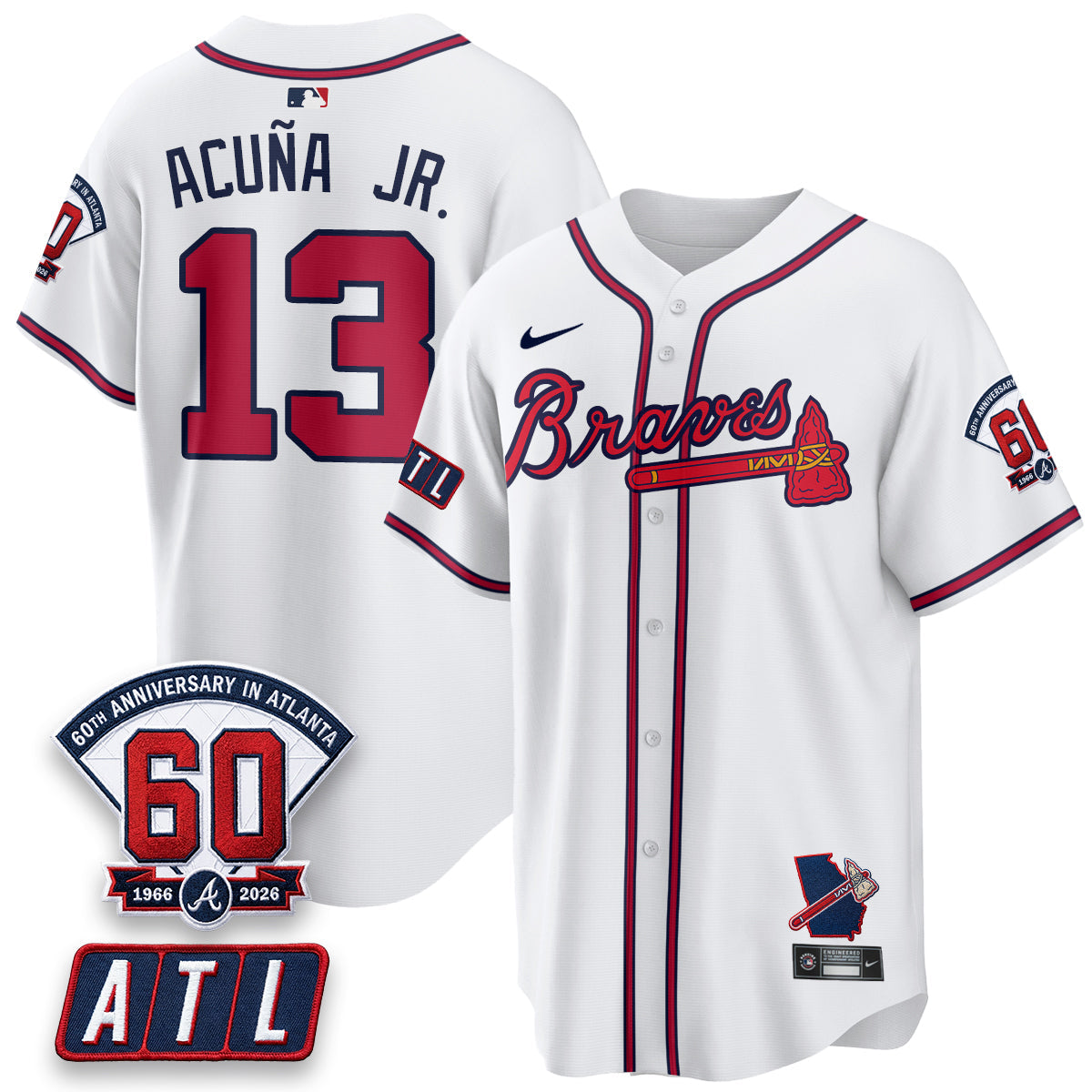 ATL 2026 60th Anniversary Baseball Jersey – Vapor Limited All Stitched
