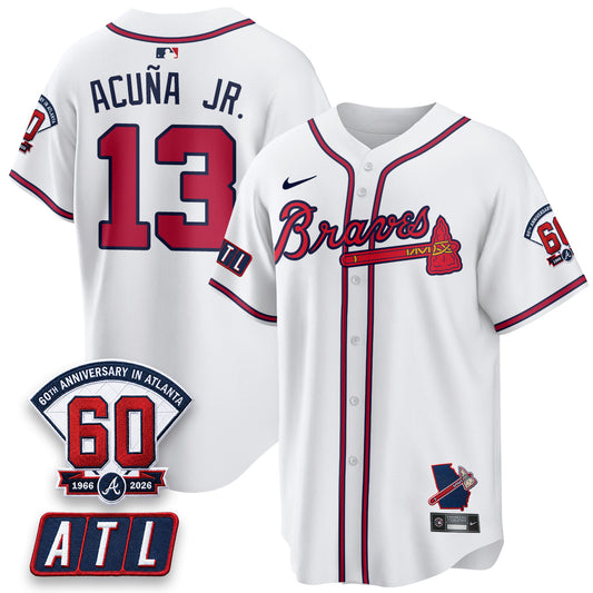 ATL 2026 60th Anniversary Baseball Jersey – Vapor Limited All Stitched