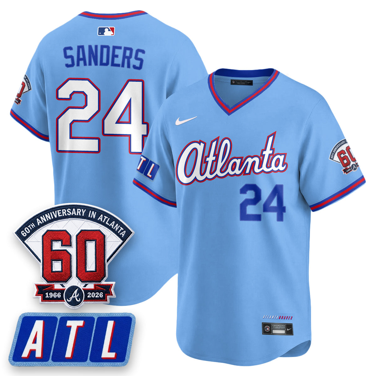 ATL 2026 City Connect 60th Anniversary Baseball Jersey – All Stitched