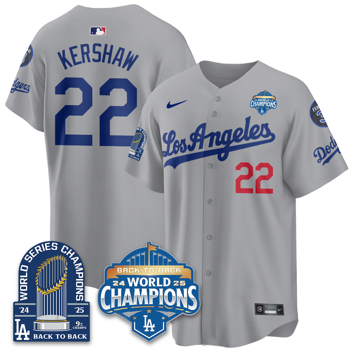 LAD 2026 Baseball Jersey – 9X Champions Commemorative Edition – All Stitched