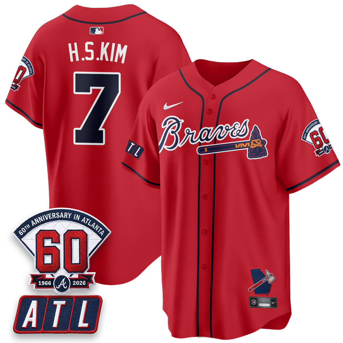 ATL 2026 60th Anniversary Baseball Jersey – Vapor Limited All Stitched