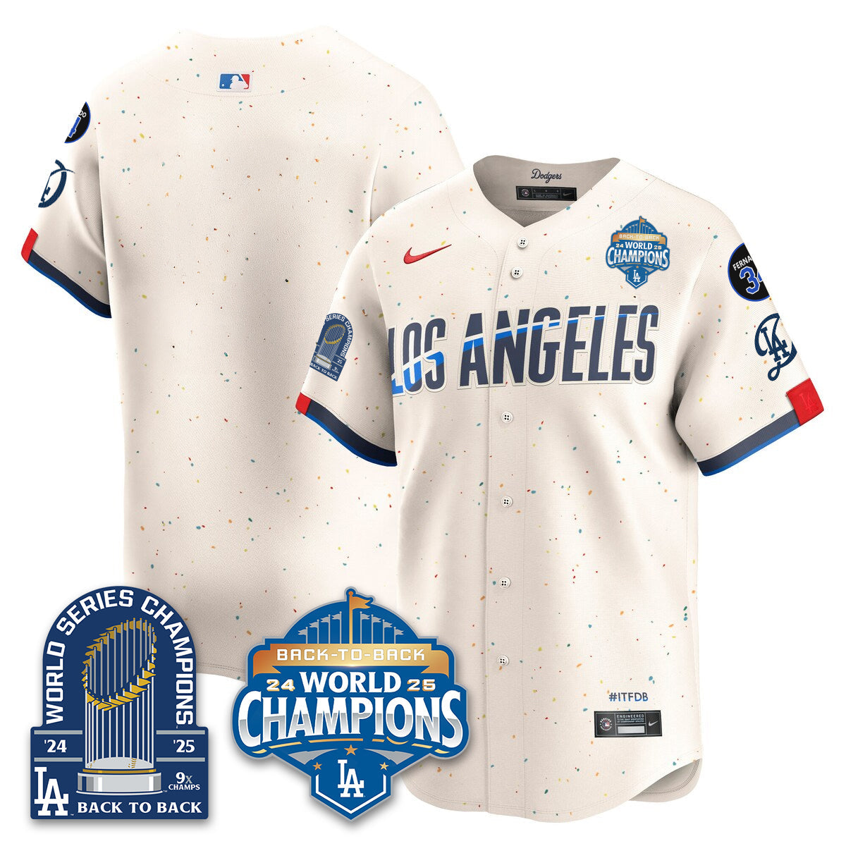 LAD 2026 Baseball Jersey – 9X Champions Commemorative Edition – All Stitched
