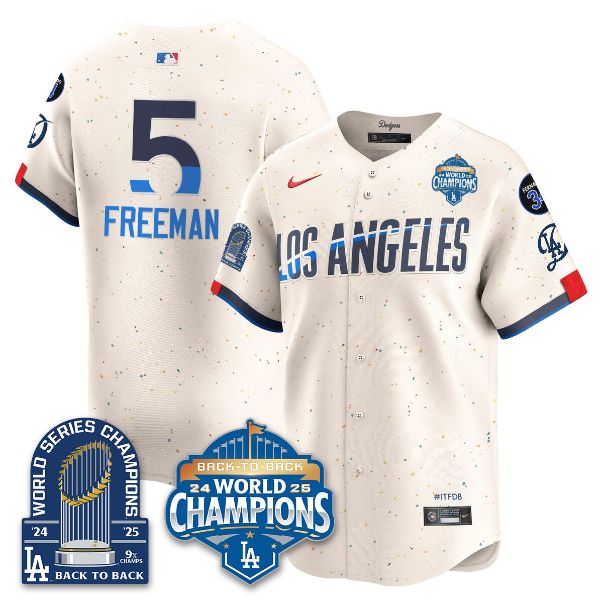 LAD 2026 Baseball Jersey – 9X Champions Commemorative Edition – All Stitched