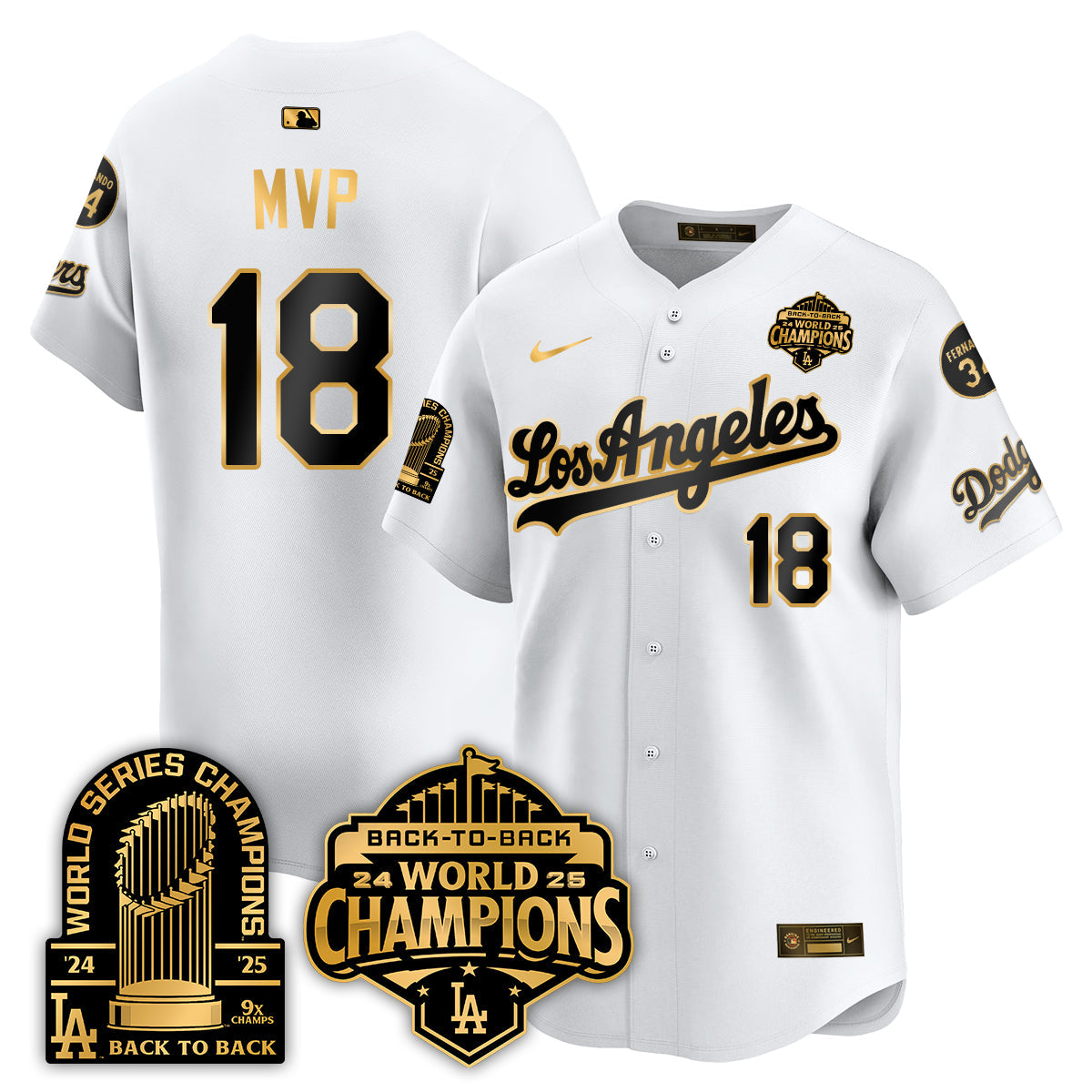 LAD 2026 Baseball Jersey – 9X Champions Commemorative Edition – All Stitched