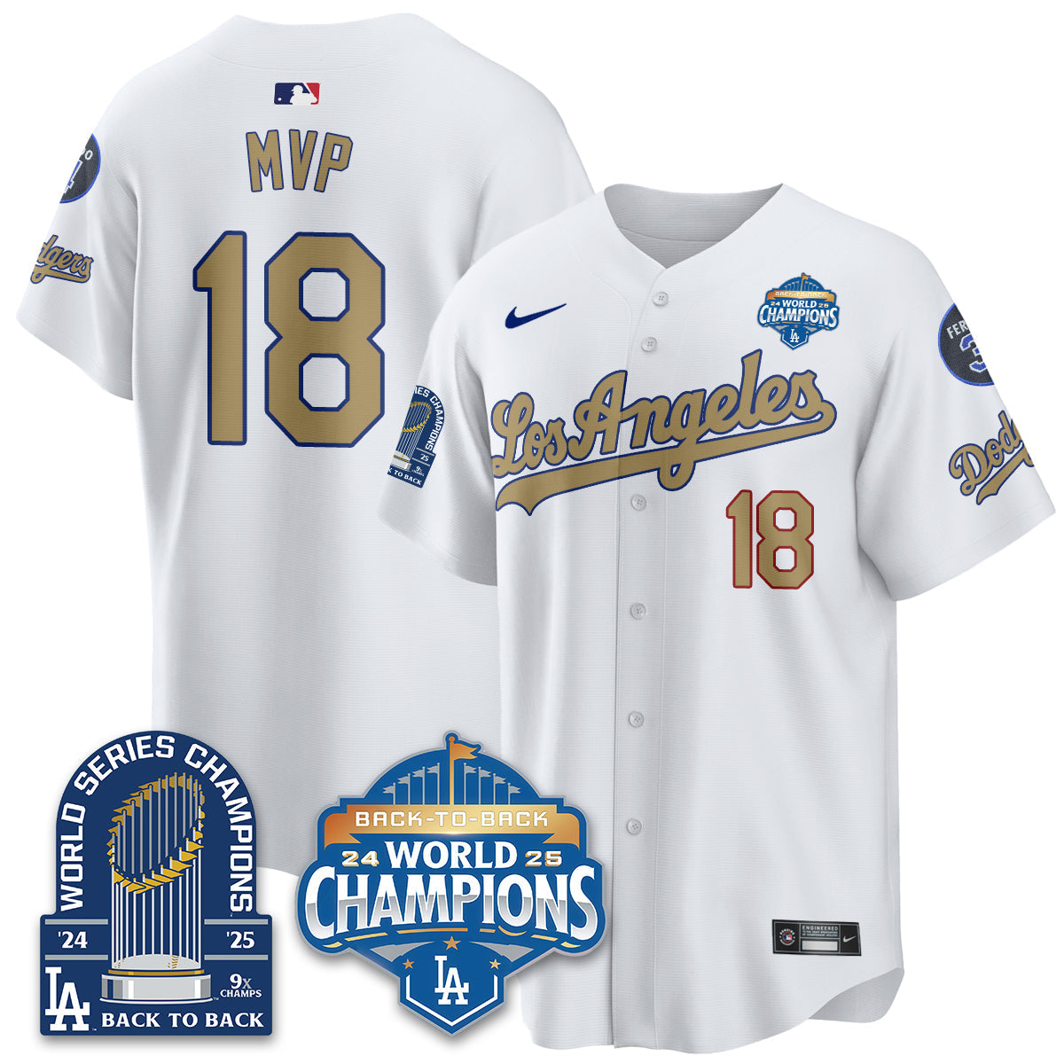 LAD 2026 Baseball Jersey – 9X Champions Commemorative Edition – All Stitched