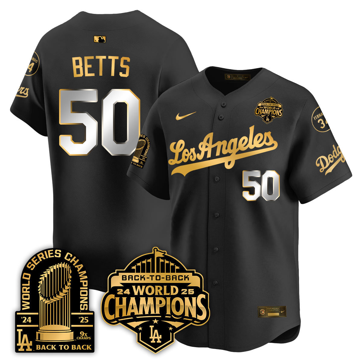 LAD 2026 Baseball Jersey – 9X Champions Commemorative Edition – All Stitched