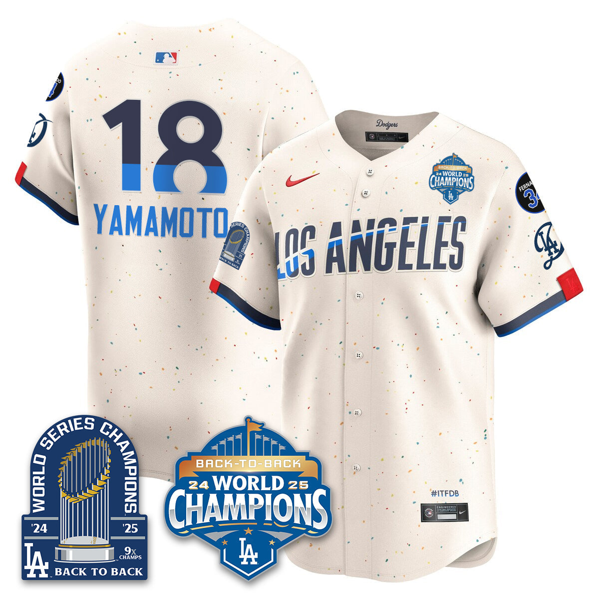 LAD 2026 Baseball Jersey – 9X Champions Commemorative Edition – All Stitched