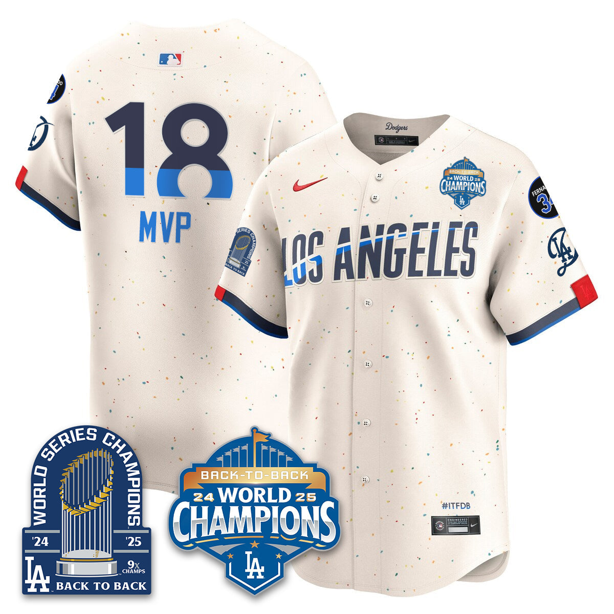 LAD 2026 Baseball Jersey – 9X Champions Commemorative Edition – All Stitched