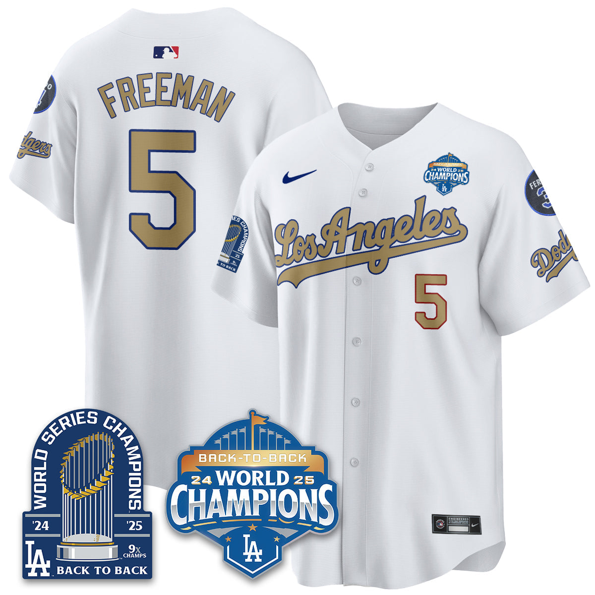 LAD 2026 Baseball Jersey – 9X Champions Commemorative Edition – All Stitched