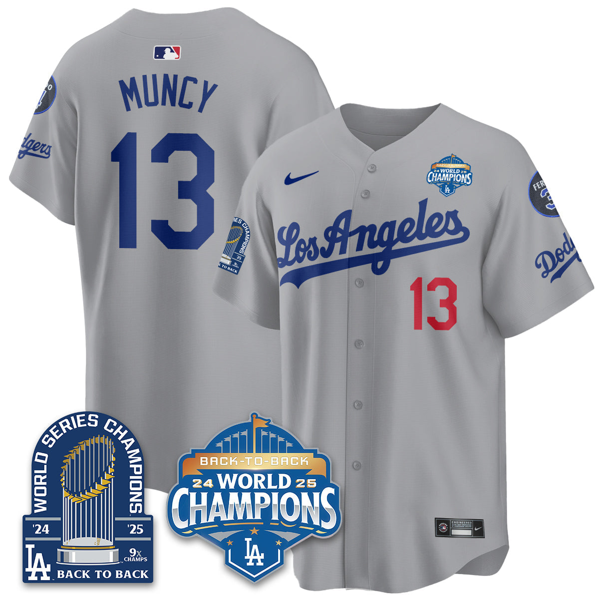 LAD 2026 Baseball Jersey – 9X Champions Commemorative Edition – All Stitched