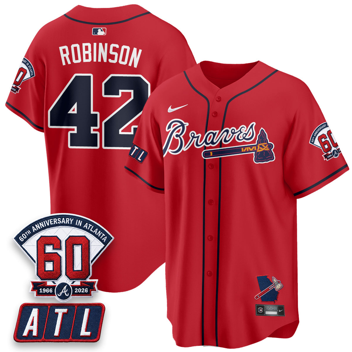 ATL 2026 60th Anniversary Baseball Jersey – Vapor Limited All Stitched