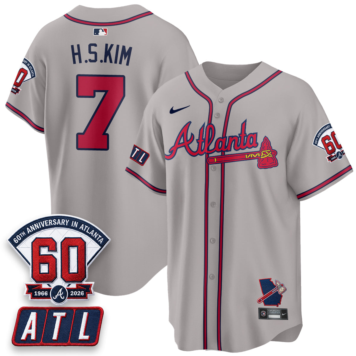ATL 2026 60th Anniversary Baseball Jersey – Vapor Limited All Stitched