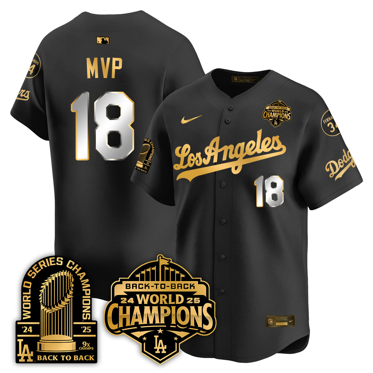 LAD 2026 Baseball Jersey – 9X Champions Commemorative Edition – All Stitched