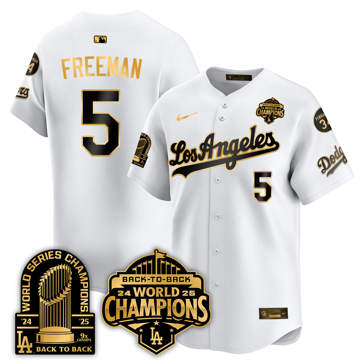 LAD 2026 Baseball Jersey – 9X Champions Commemorative Edition – All Stitched