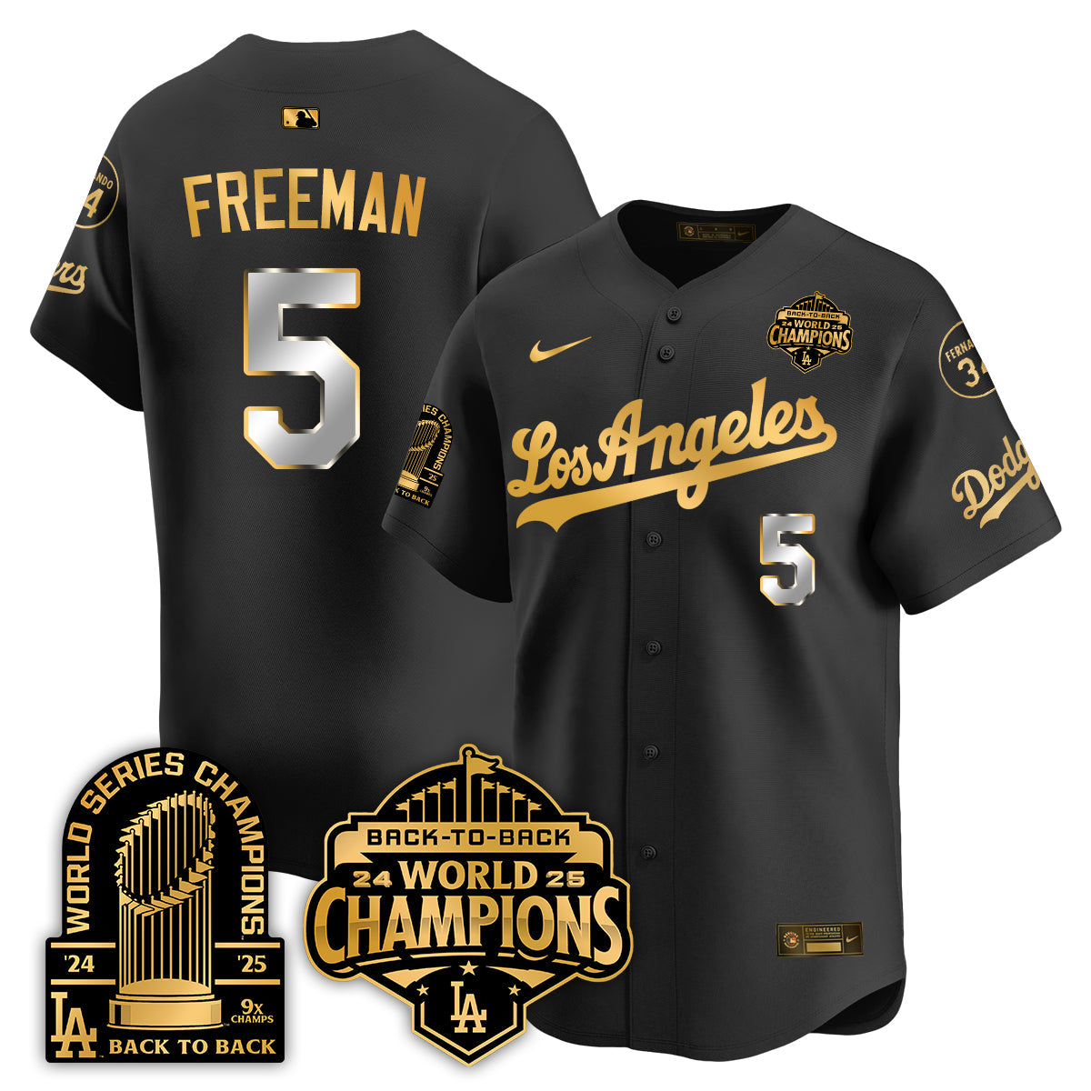 LAD 2026 Baseball Jersey – 9X Champions Commemorative Edition – All Stitched