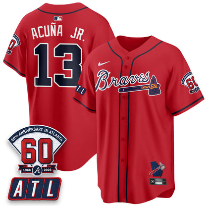 ATL 2026 60th Anniversary Baseball Jersey – Vapor Limited All Stitched