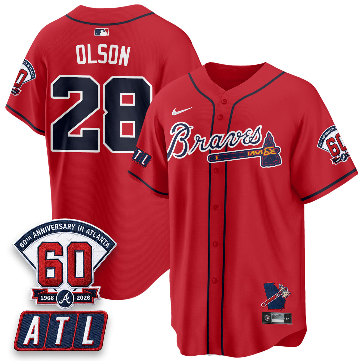 ATL 2026 60th Anniversary Baseball Jersey – Vapor Limited All Stitched