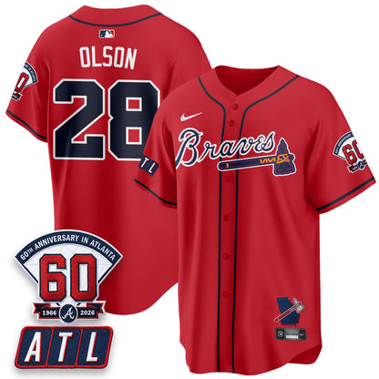 ATL 2026 60th Anniversary Baseball Jersey – Vapor Limited All Stitched