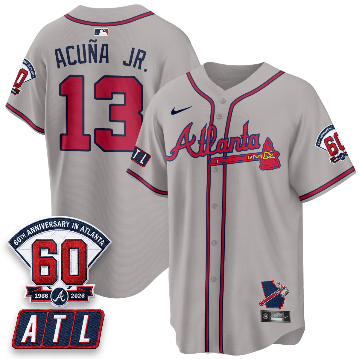 ATL 2026 60th Anniversary Baseball Jersey – Vapor Limited All Stitched