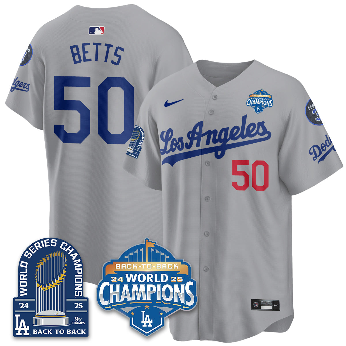 LAD 2026 Baseball Jersey – 9X Champions Commemorative Edition – All Stitched