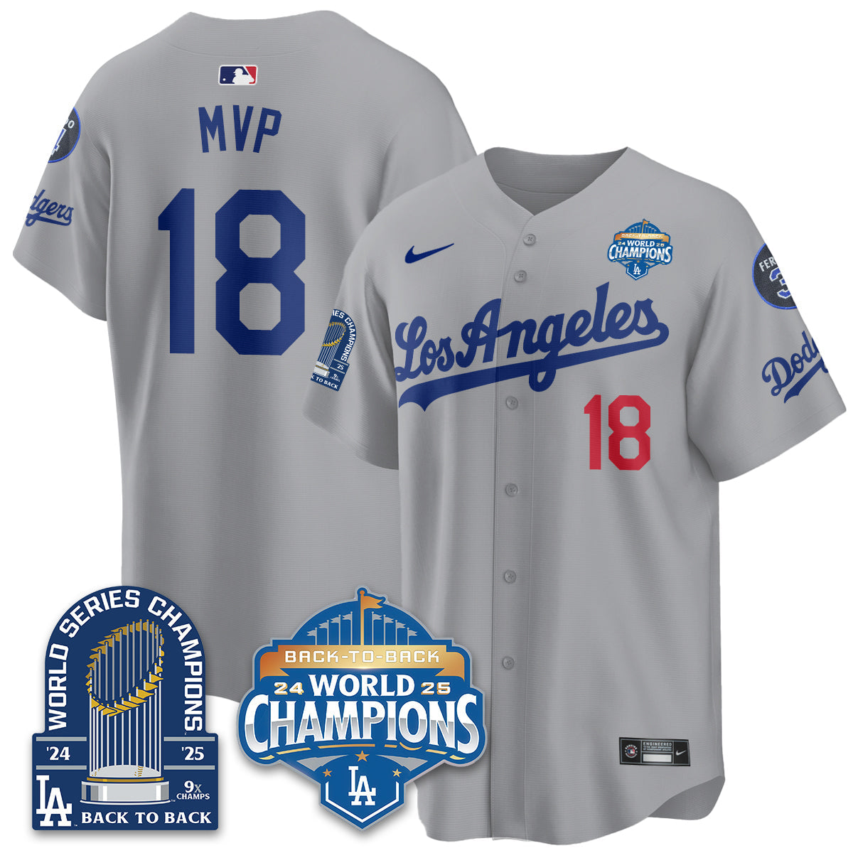 LAD 2026 Baseball Jersey – 9X Champions Commemorative Edition – All Stitched