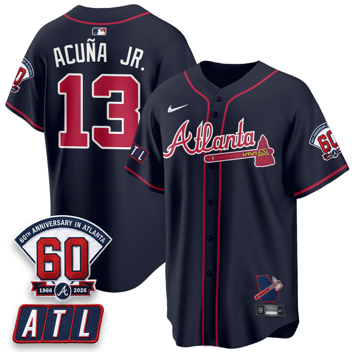 ATL 2026 60th Anniversary Baseball Jersey – Vapor Limited All Stitched