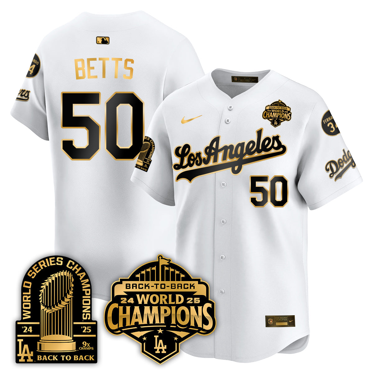 LAD 2026 Baseball Jersey – 9X Champions Commemorative Edition – All Stitched