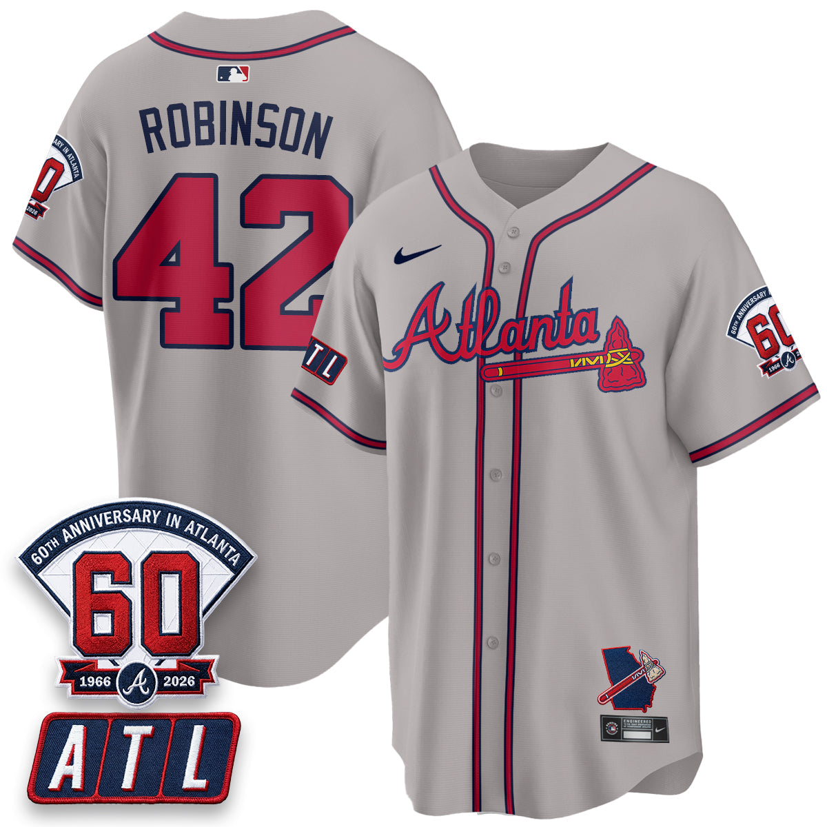 ATL 2026 60th Anniversary Baseball Jersey – Vapor Limited All Stitched