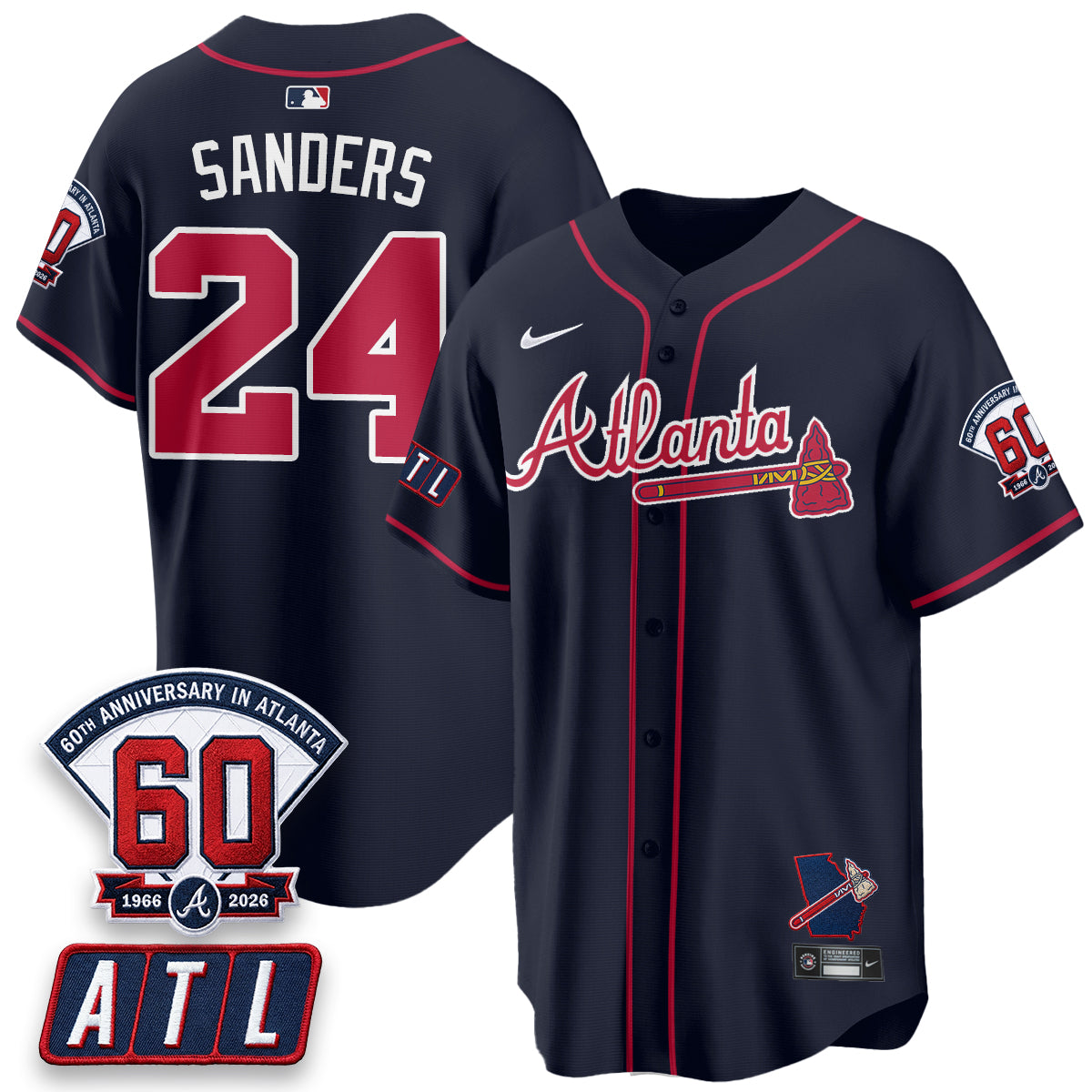 ATL 2026 60th Anniversary Baseball Jersey – Vapor Limited All Stitched