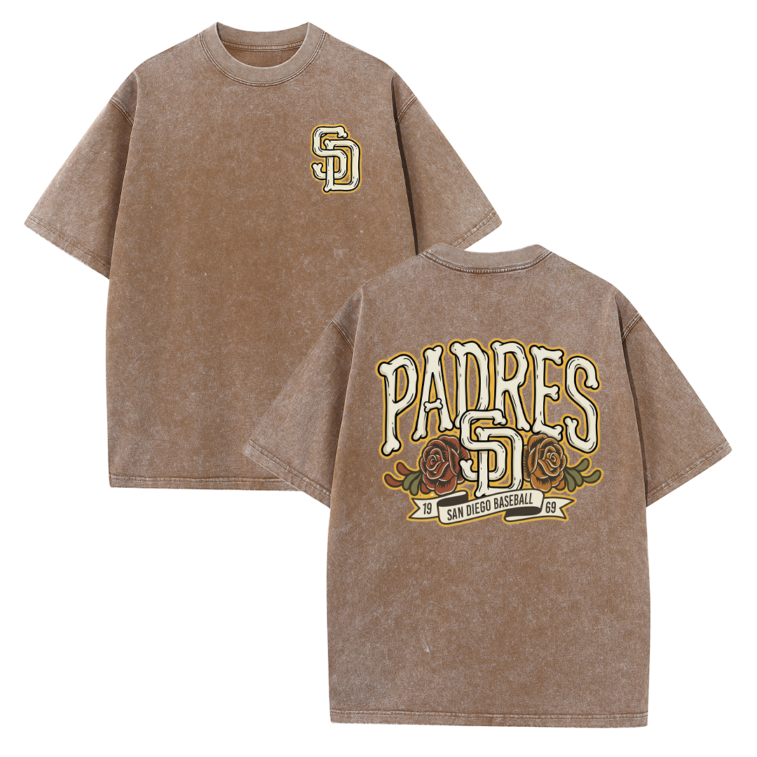 San Diego Vintage Crest Baseball Style T Shirt