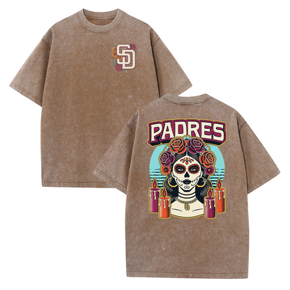 San Diego Inspired Sugar Skull Rose Graphic T Shirt