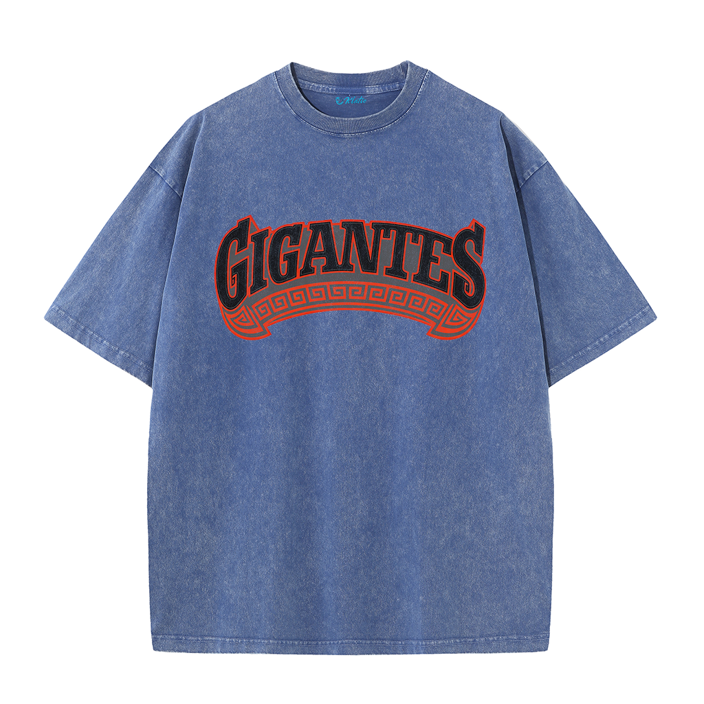 Graffiti Number Graphic Washed T-Shirt – Double-Sided Vintage Streetwear Cotton Tee