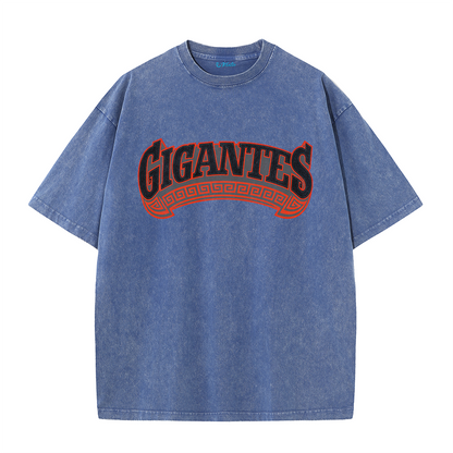 Graffiti Number Graphic Washed T-Shirt – Double-Sided Vintage Streetwear Cotton Tee