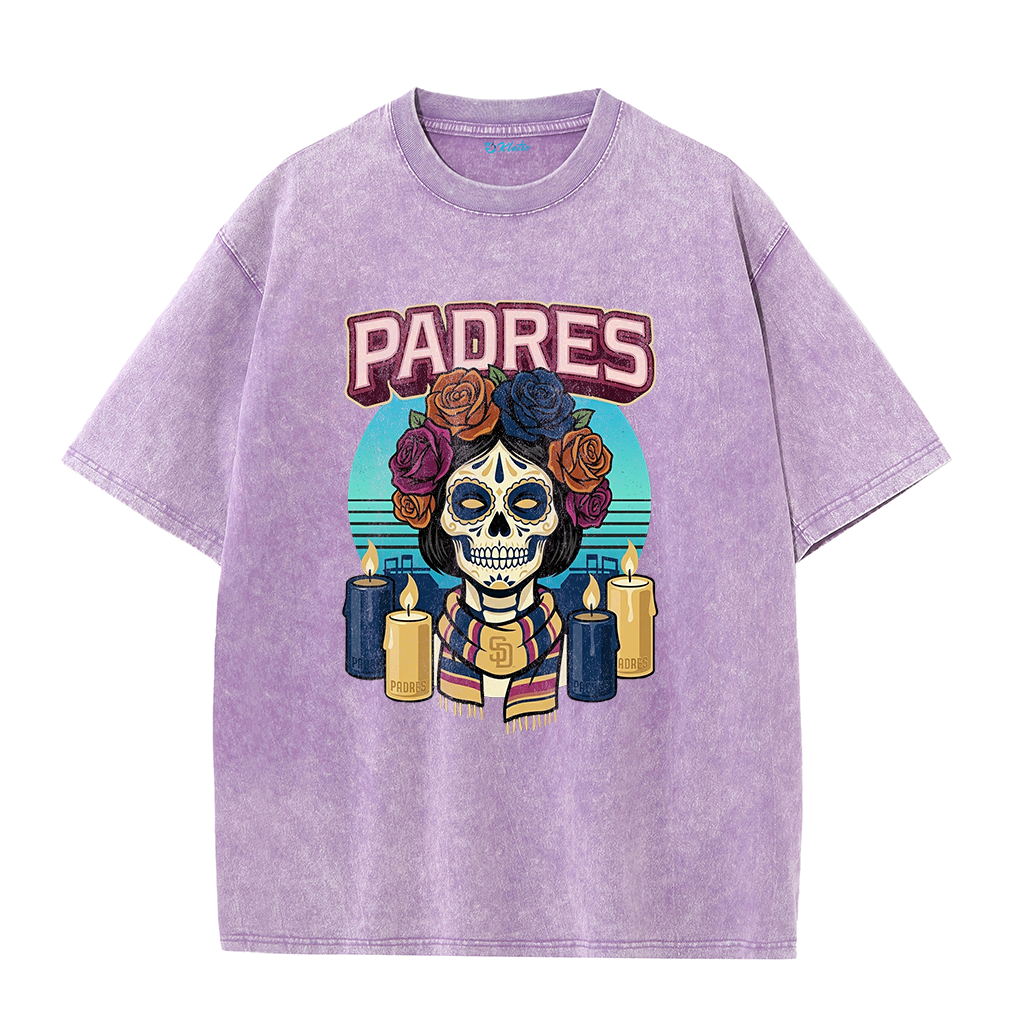 San Diego Sunset Skull Vintage Graphic T-Shirt