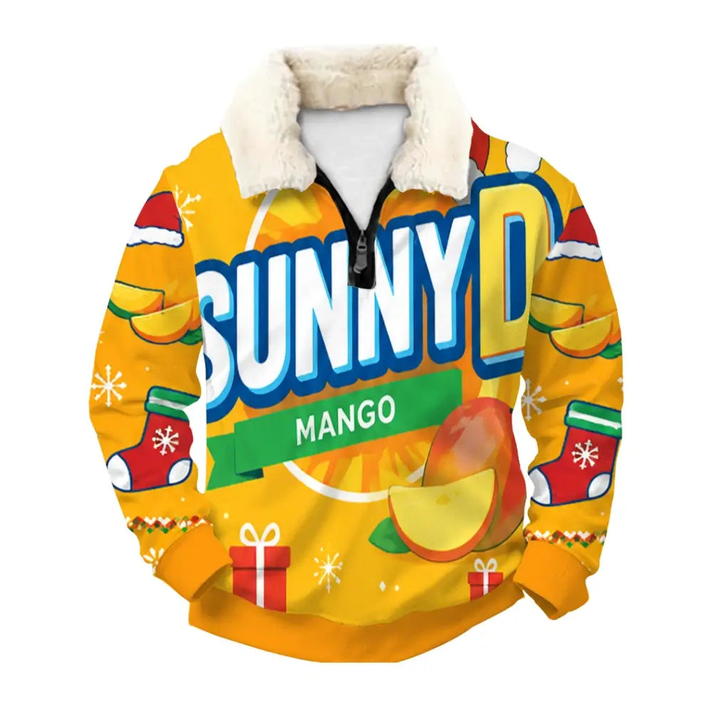Endless Weekend Fun Ugly Quarter Zip Sweatshirt & Sweatpant Set