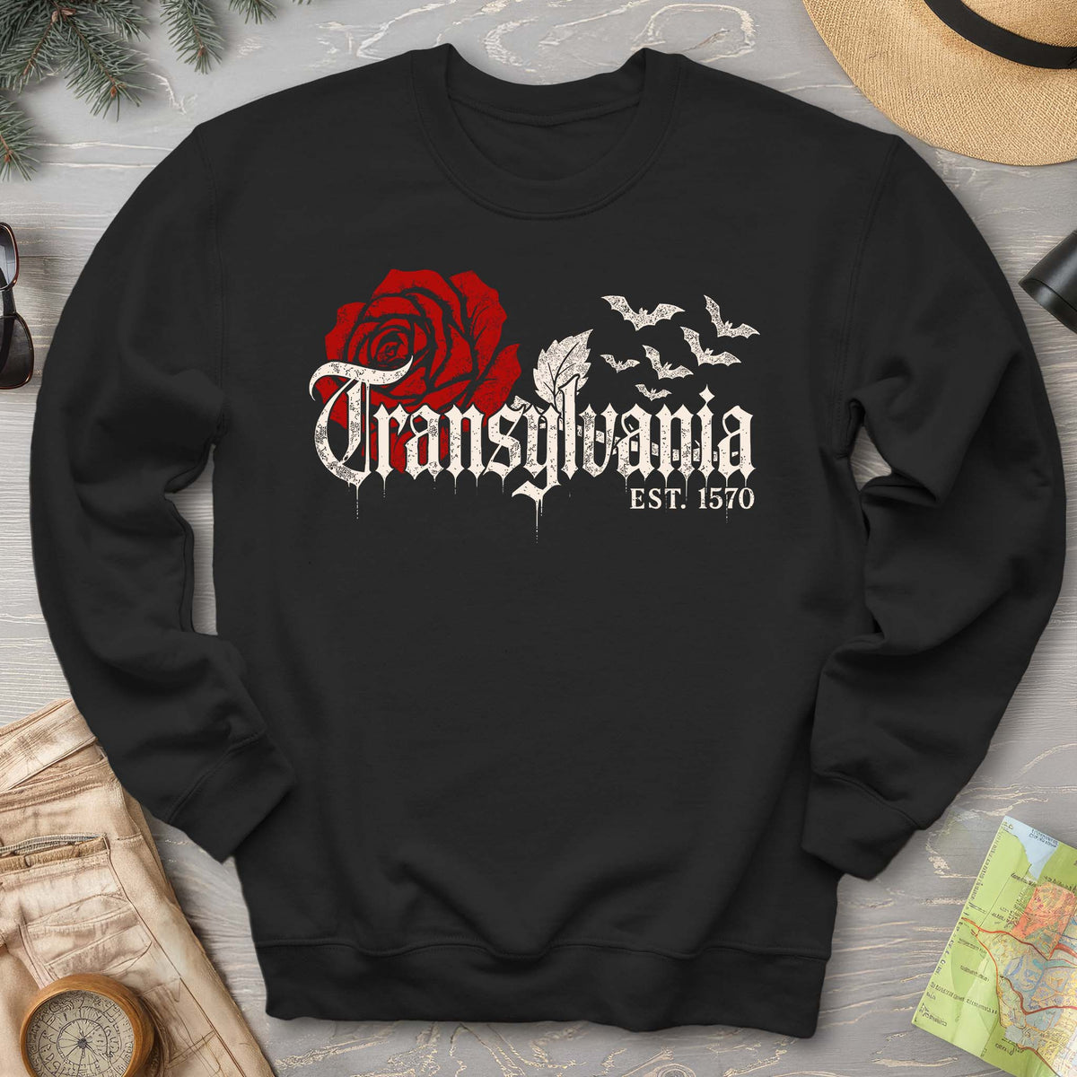 Transylvania Gothic Rose Sweatshirt