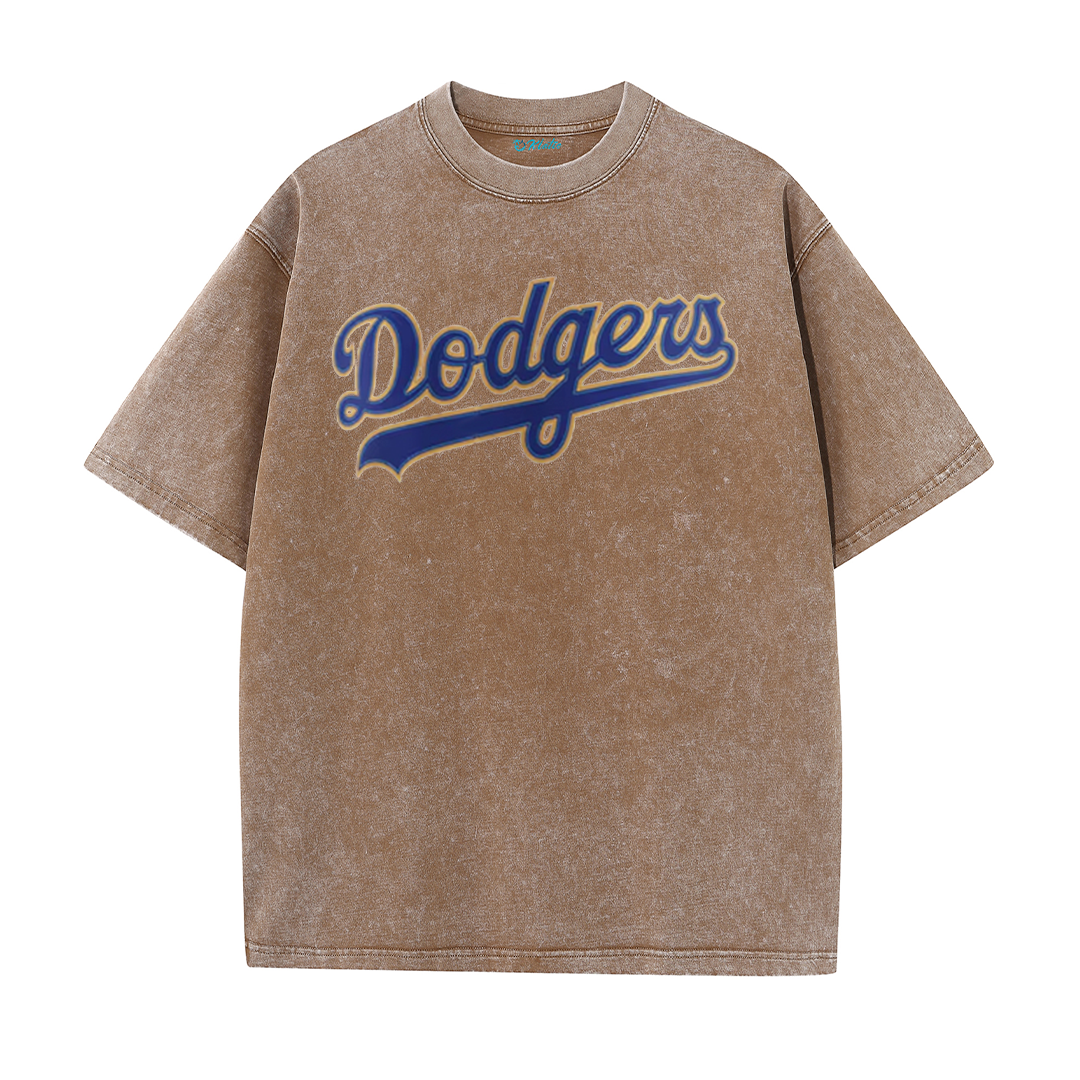 Vintage Los Angeles Baseball Script Graphic T-Shirt – Washed Streetwear Tee