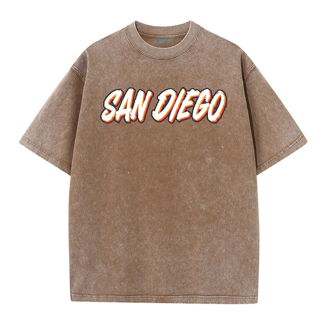 San Diego Skull Rose Graphic T Shirt