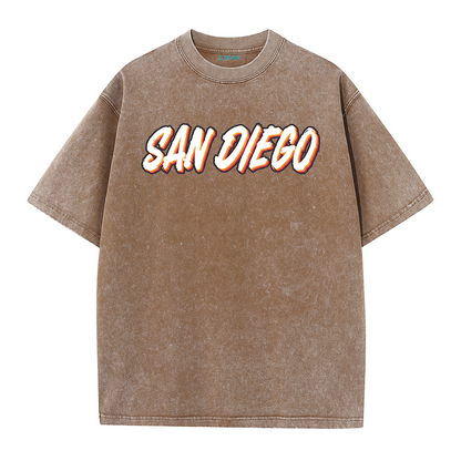 San Diego Skull Rose Graphic T Shirt
